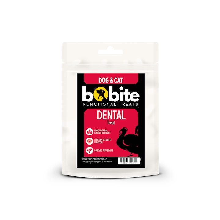 Bobite Functional Treats, Снакс за дентална хигиена - Кучета и Котки, 70гр