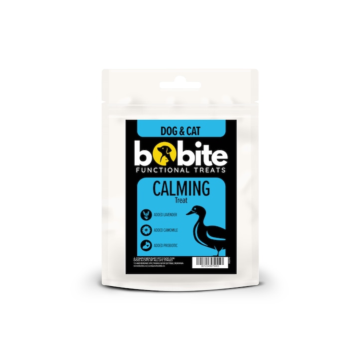 Функционални лакомства Bobite, успокояваща закуска - за кучета и котки, 70g