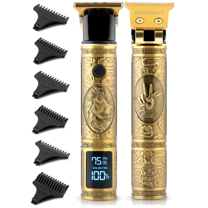 Berdsen BD-261 vágógép, 6 fej, LCD kijelző, 3 sebesség, 1800 mAh, fekete