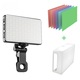Lampa LED Studio Portabila pentru videoconferinta, fotografiat, filmat, vlogging, streaming, 120 leduri, 12W, 3000mAh, Negru
