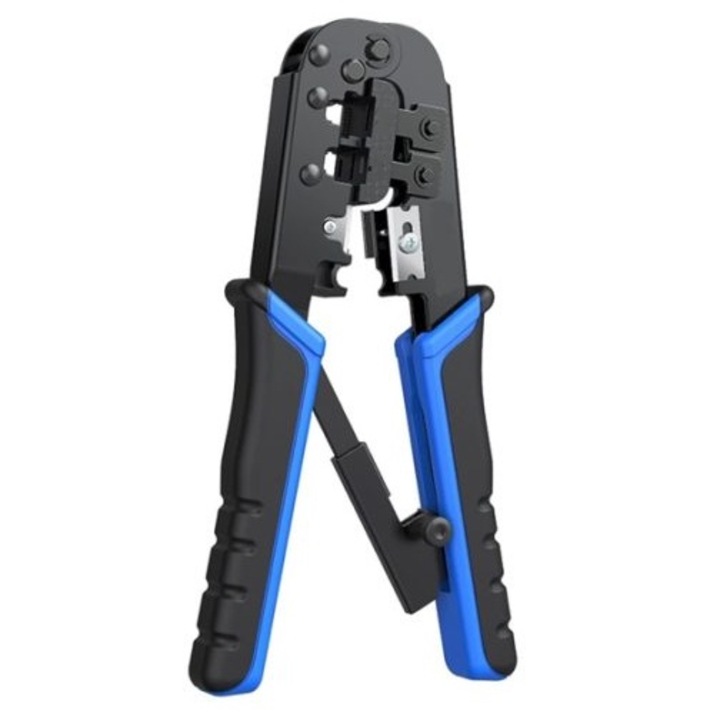 Cleste sertizat mufe cablu telefon RJ11, RJ9, 6P4C, 4P4C, negru si albastru