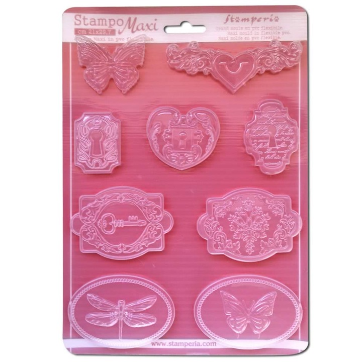 Matriță moale din PVC - A4 - - Încuietori și chei - K3PTA444