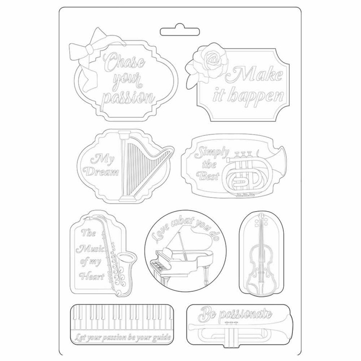 Matrita PVC moale, A4 - Pasiune pentru muzica si carti - K3PTA492