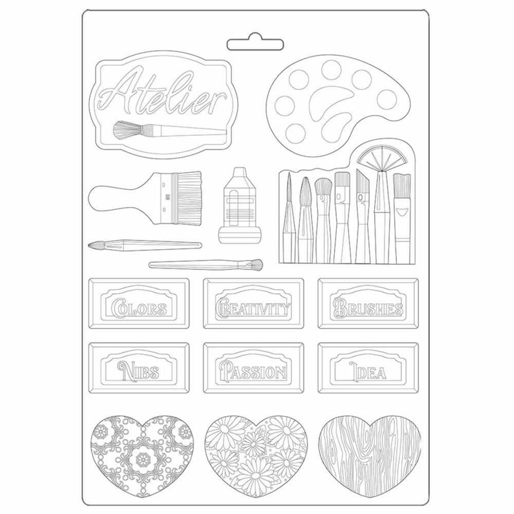 Set de artizanat Matrita PVC moale, A4 - Felicitari de salon - K3PTA497