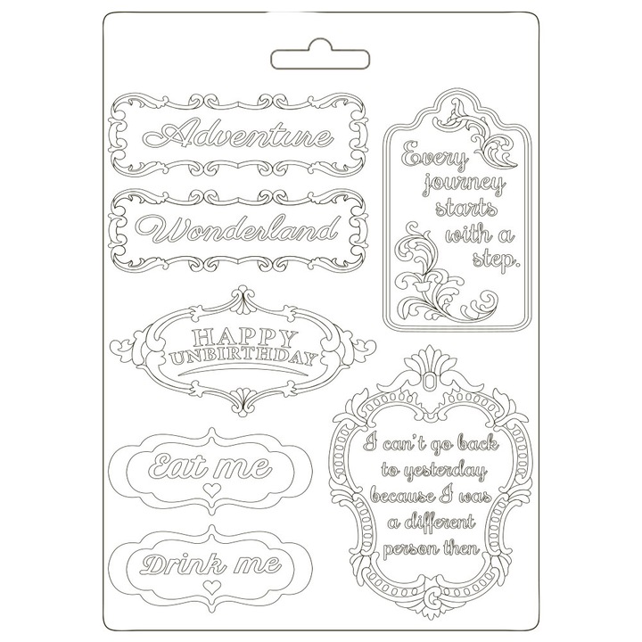 Set de artizanat Matrita PVC moale A5 - farfurii Alice in Tara Minunilor -