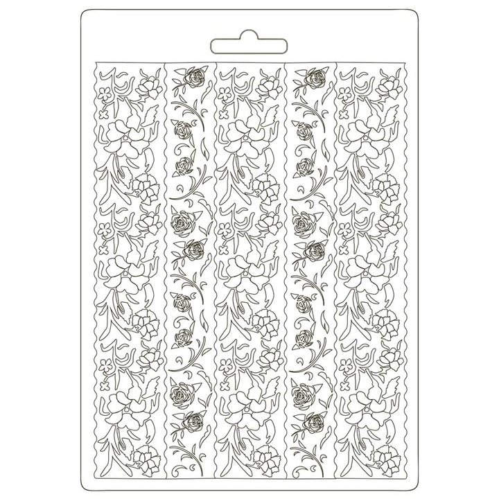 Set de stickere decorative Stamperia, A5, margine, material elastic