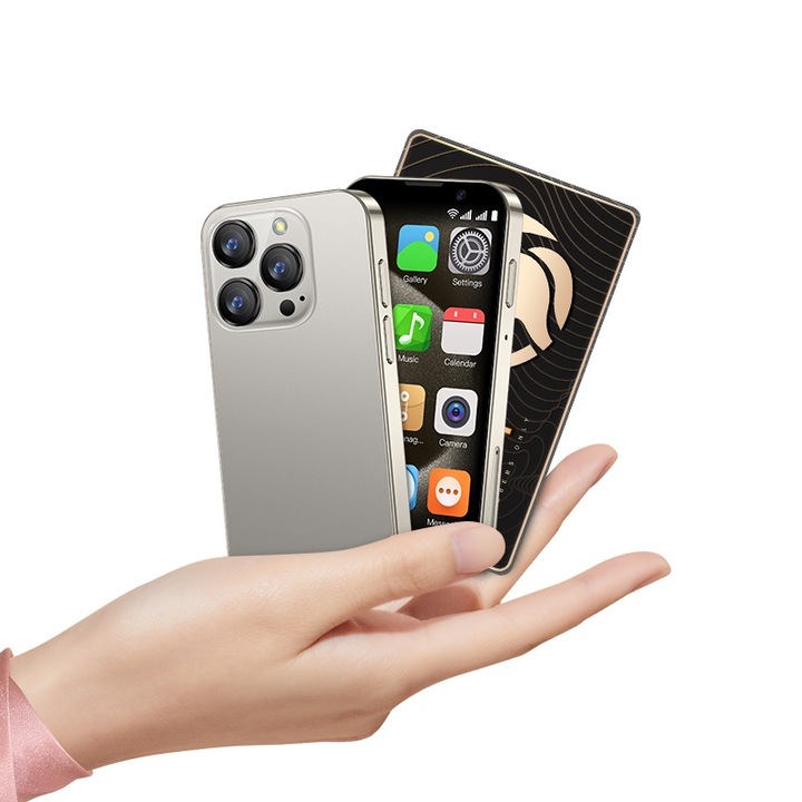 Смартфон Mini Rainbuvvy XS18 Pro, 3.0 инча, 2GB RAM, 16GB ROM, две SIM карти, 3G, черен, 90.05x46.3x10.5mm