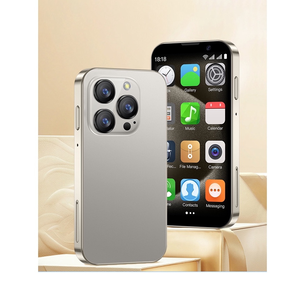 Smartphone Mini Rainbuvvy XS18 Pro, 3.0 inch, 2GB RAM, 16GB ROM, Dual SIM, 3G, Black, 90.05x46.3x10.5mm