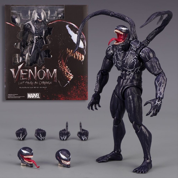 SHF Venom фигура, 20 см, PVC, комплект с резервни аксесоари, 20x5,5x23 см