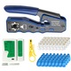 Set clesti RJ45, kashemano, unelte de crimpare, 50 conectori Cat6, tester cablu retea, design compact