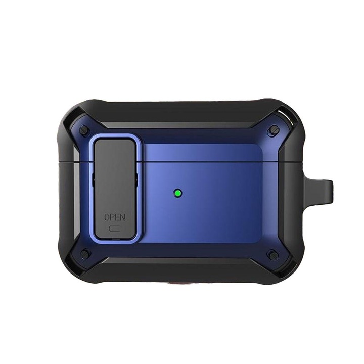 Védőtok AirPods 3-hoz, szilikon, kék, könnyű hozzáférés a porthoz