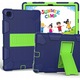 Husa pentru Samsung Galaxy Tab A8 10.5" (2021), granat si verde, 3 straturi, suport integrat