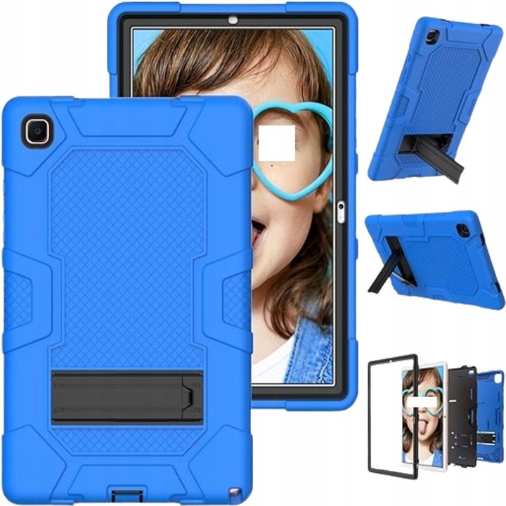 Husa pentru tableta, Samsung Galaxy Tab S6 Lite 10.4", silicon, cu suport, albastru