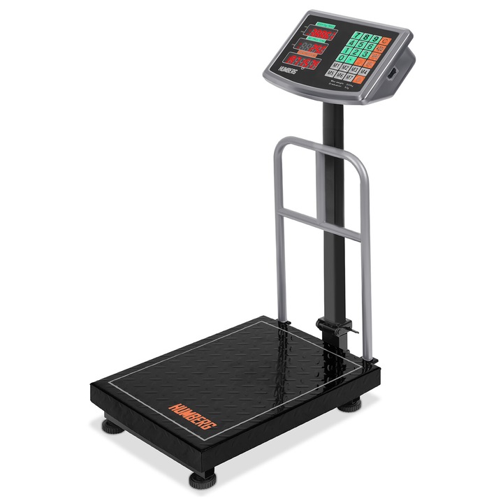 Cantar electronic comercial, HM-191, 150 kg, platforma din inox