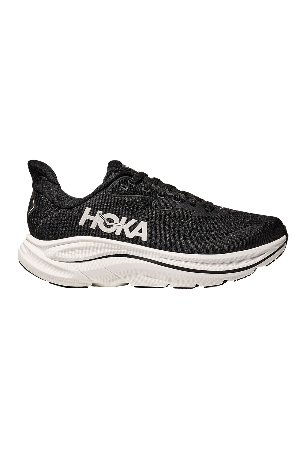 Hoka, Pantofi Clifton 10 cu logo pentru alergare, Alb, Negru, 10.5