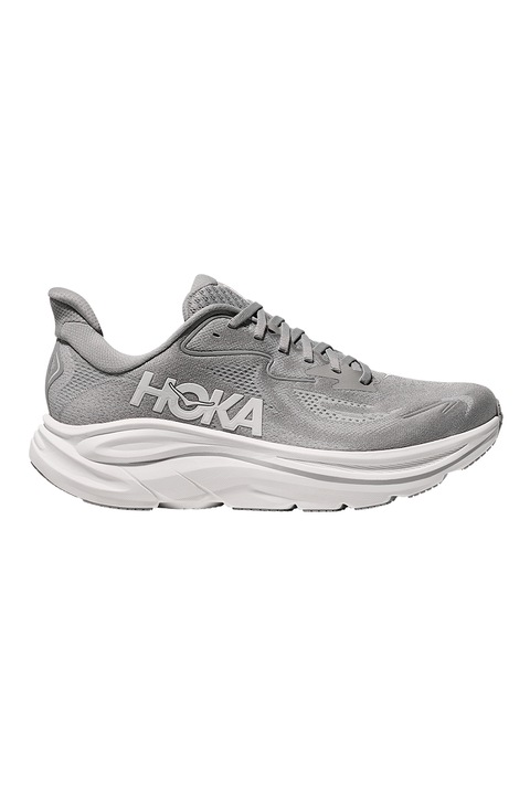 Hoka, Pantofi Clifton 10 cu logo pentru alergare, Gri deschis