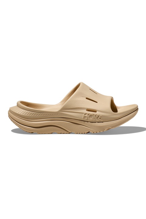 Hoka, Papuci Ora Recovery 3 cu logo lateral in relief, Maro camel