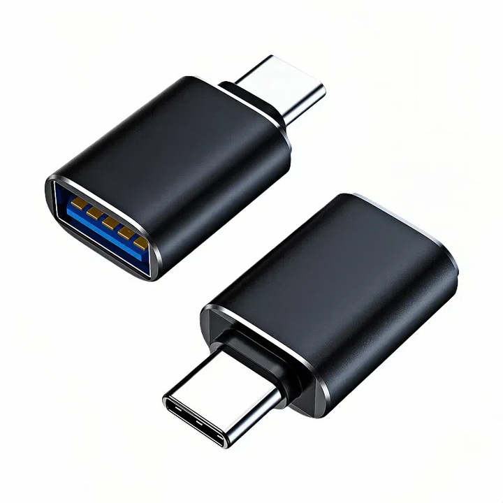 Адаптер Type-C към USB 3.0, черен