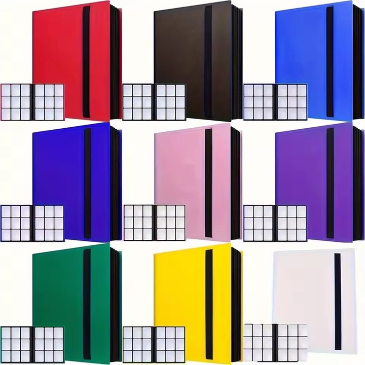 Játékkártya-rendező készlet, 20 oldal, 9 zsebbel, kapacitása 360 kártya, kompatibilis a szabványos iratgyűjtővel