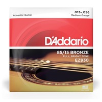 Set corzi chitara acustica, D'Addario EZ930, 85/15 bronz, grosime 13-56, 6 corzi