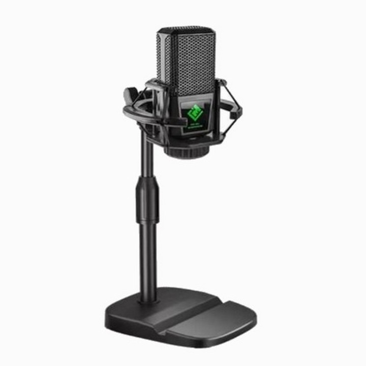 Microfon cu Condensator LGT 240 SkyTechs® si Suport de Birou A-Line - Ideala pentru Inregistrare, Cantat diafragma mare unidirectional echipament pentru studioul muzical suport shockmount si masa