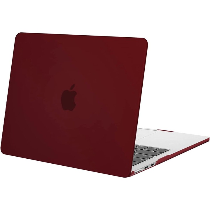 Laptop borító, Generic, kompatibilis MacBook Airhez 13,6 hüvelykes, PVC, Burgundy