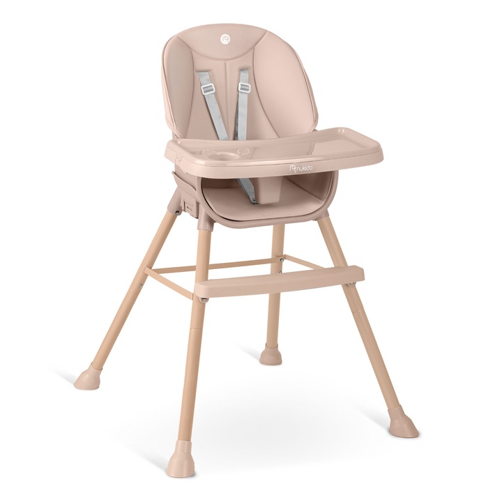 Бебешко столче за хранене TILO, 3 в 1, розово, 6 месеца - 15 кг