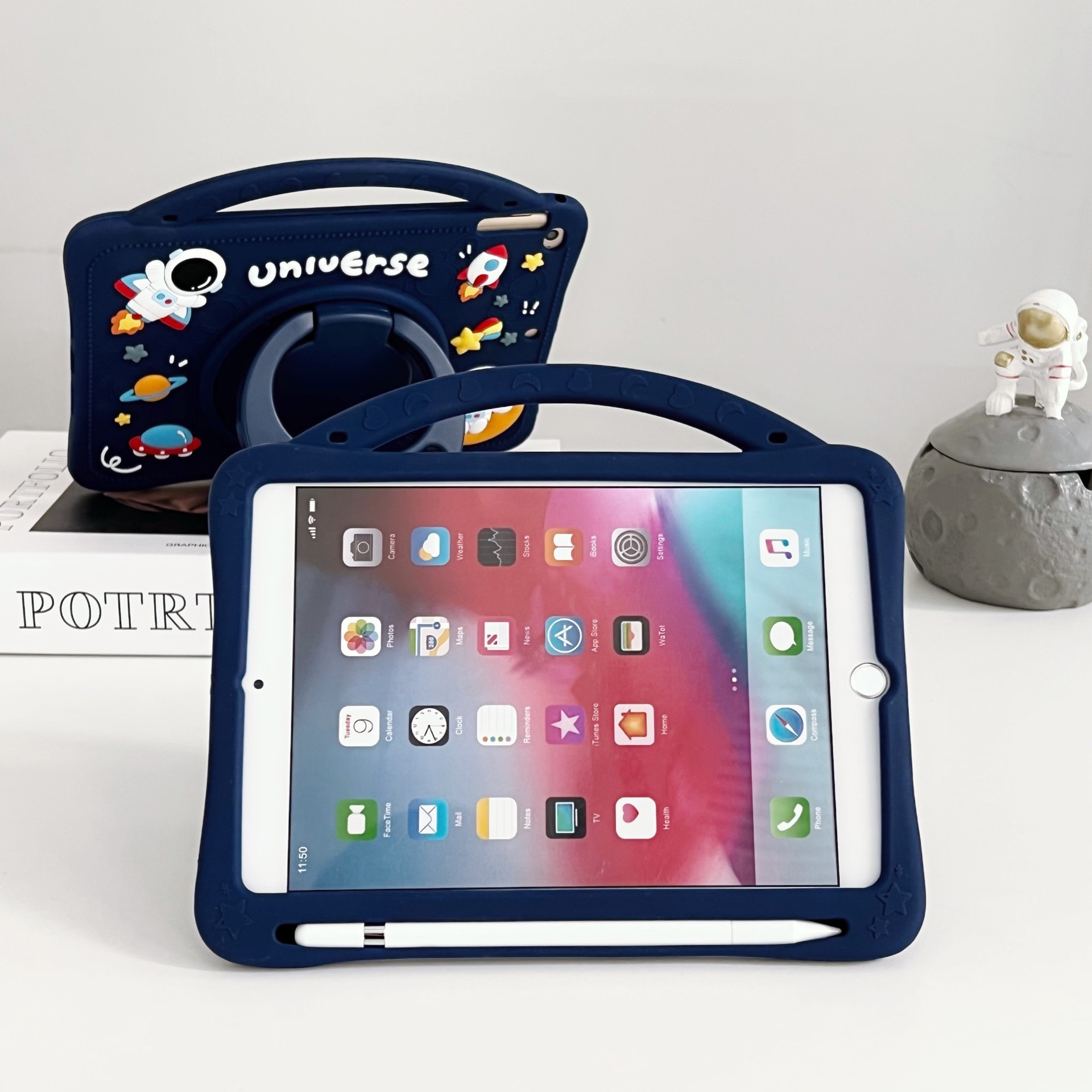 Husa pentru tableta Samsung Galaxy Tab A9, protectie grea, suport rotativ, curea de umar, 8.7 inch
