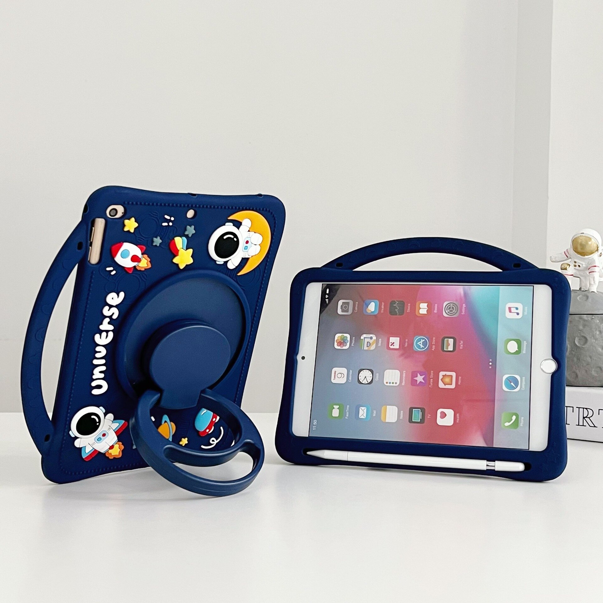 Husa pentru tableta Samsung Galaxy Tab A9, protectie grea, suport rotativ, curea de umar, 8.7 inch