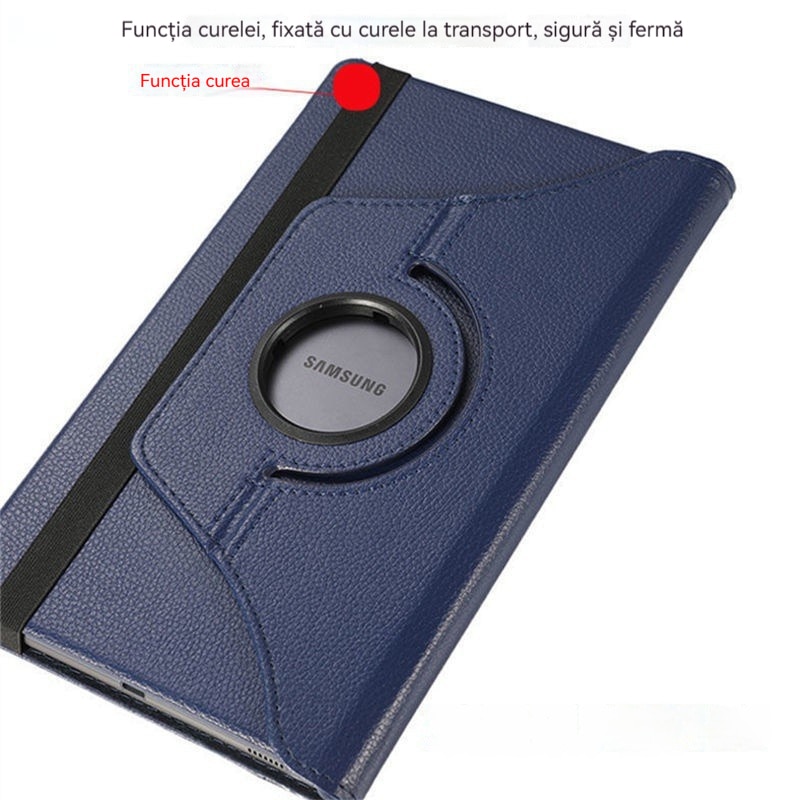 Carcasa pentru tableta, suport pivotant, 360°, protectie completa, pentru Samsung Galaxy Tab A9 8.7 inch- albastra