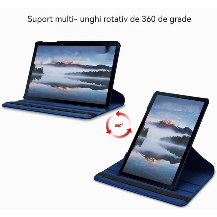 Carcasa pentru tableta, suport pivotant, 360°, protectie completa, pentru Samsung Galaxy Tab A9 8.7 inch- albastra