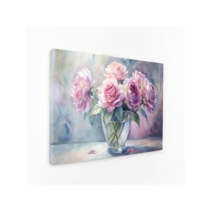 Картина на платно - Serene Moments Рози Шепот - 70x50 см