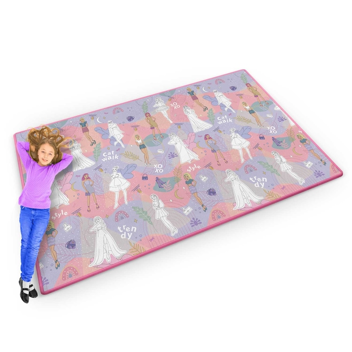 Covoras pentru colorat, Ricokids, RK-343, 200x120cm, multicolor, 0,3cm grosime
