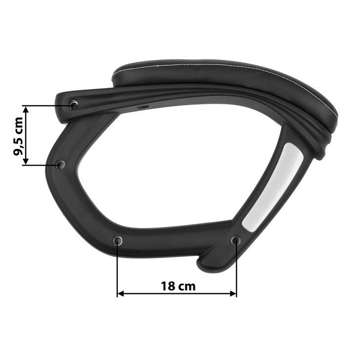 Set 2 cotiere pentru scaun 222, SOFOTEL, Negru