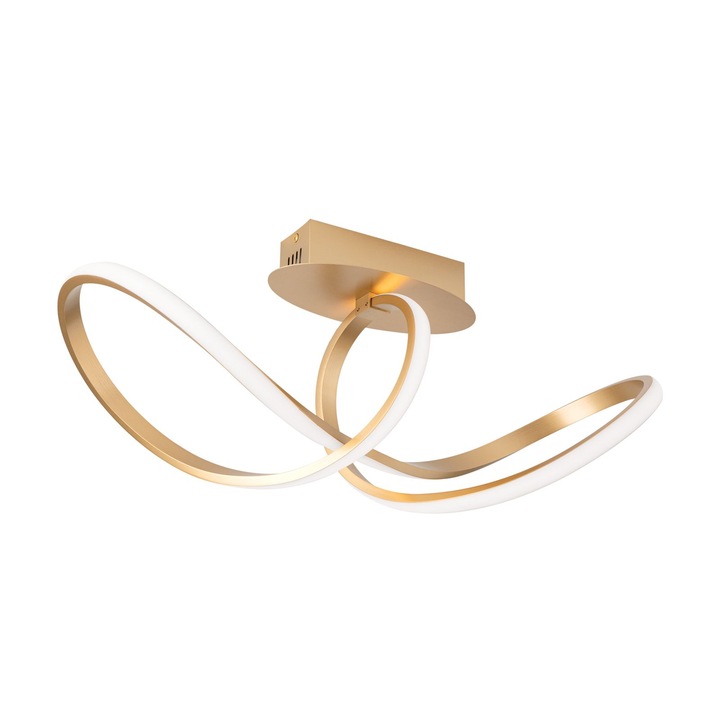 CIRCUS LED mennyezeti lámpa, acél talp, matt sárgaréz ernyő, opál polikarbonát LED lámpaernyő 30W/1800lm/3000K, hosszúság: 61,0 cm, szélesség: 25,0 cm, magasság: 27,0 cm ORION