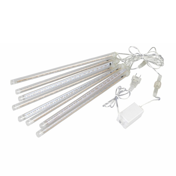 Instalatie tip ploaie meteoriti, 288 LED, 4.5m, multicolor