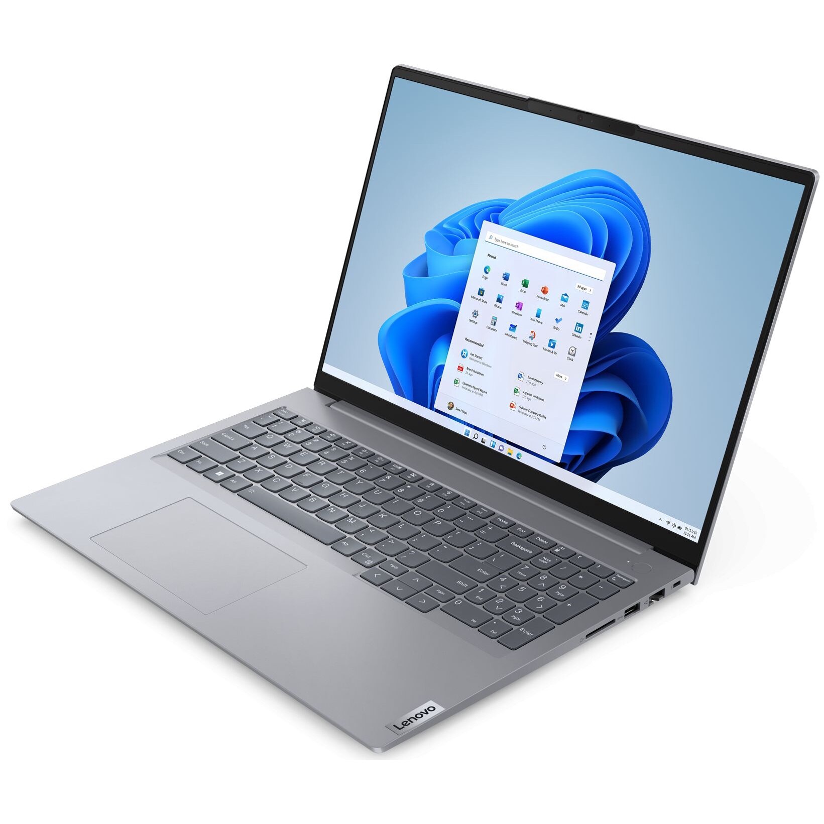 Laptop Lenovo ThinkBook 16 G7 ARP, 16" WUXGA 1920x1200 IPS 300nits, AMD Ryzen 5 7535HS 6-core, 32 GB DDR5, 512 GB SSD m2 PCIe, AMD Radeon 660M Graphics, Aluminium Case 1.70 kg Arctic Grey