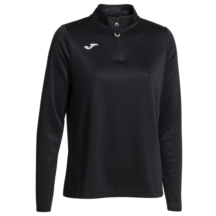 Дамска спортна качулка Joma Running Night, черна, 100% полиестер, с цип и ластик на маншетите, L INTL