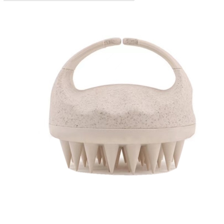 Perie de masaj pentru scalp, cu perii din silicon, pentru ingrijirea parului, design ergonomic, 44 de dinti, multicolor