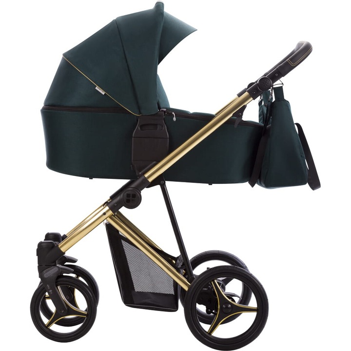 Мултифункционална количка Bebetto Flavio Premium Class, комплект 2в1 с опция 3в1, цвят злато, размери 61х77х33см
