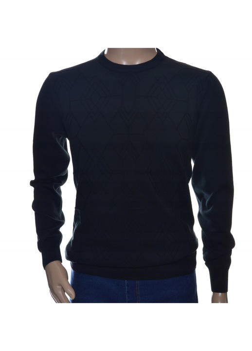 Férfi pulóver Strokers, pamut, fekete