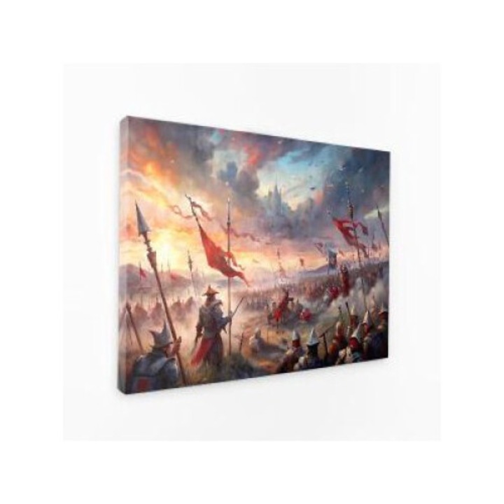 Картина на платно - Война рисувана тишина пада - 120x80 см