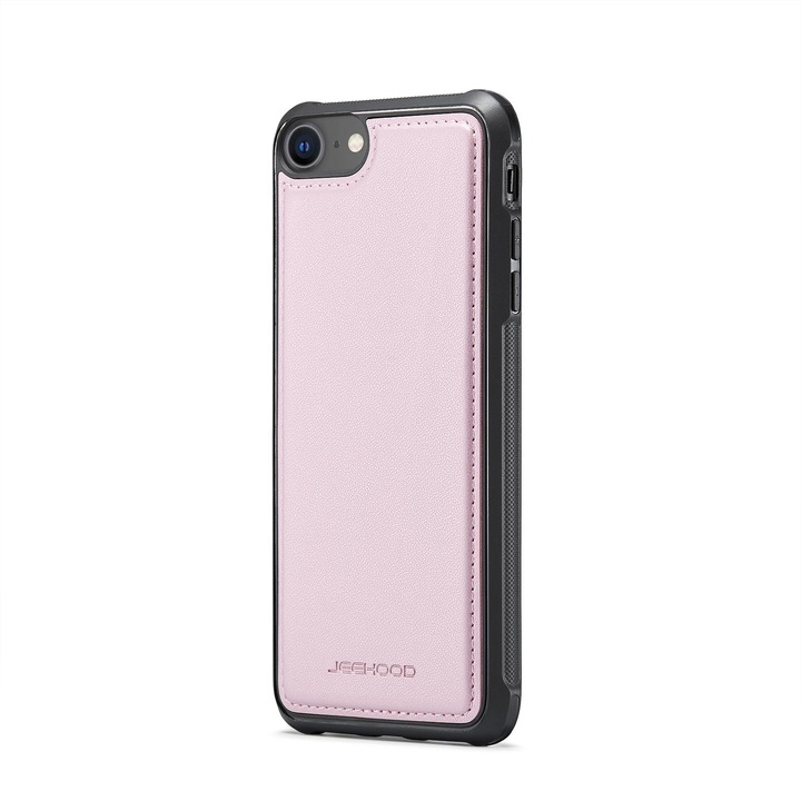 Калъф за iPhone SE 3 2022, SE 2 2020, iPhone 8, 7, CaseMe, мека текстурирана кожа с мек захват, заден капак, Розов