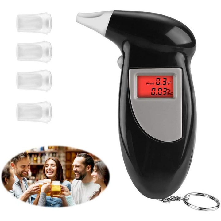 Tester alcool digital portabil, masurare precisa, material durabil