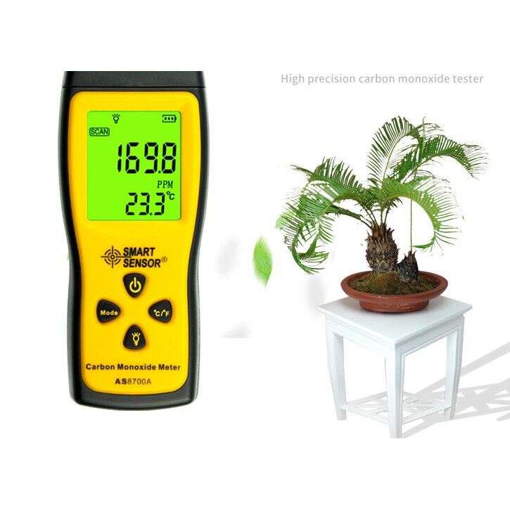 Detector portabil de gaze, reglator, 0-1000PPM, metan, monoxid de