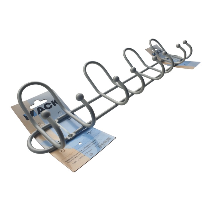 Ruhaakasztó, SAM, 4 db hármas kampóval, 545x135x70 mm