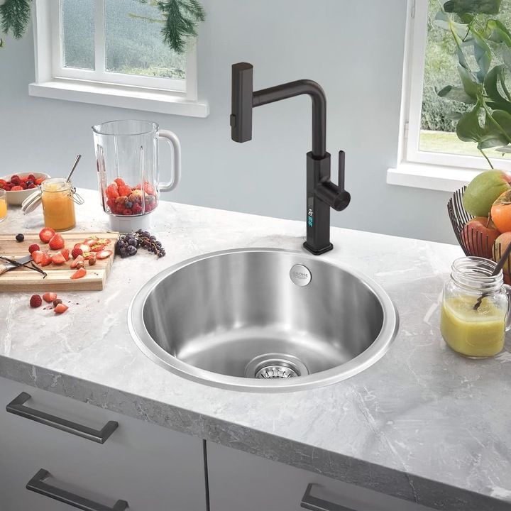 Комплект Мивка Grohe и Смесител 31720SD0+VS-0354, Черен мат