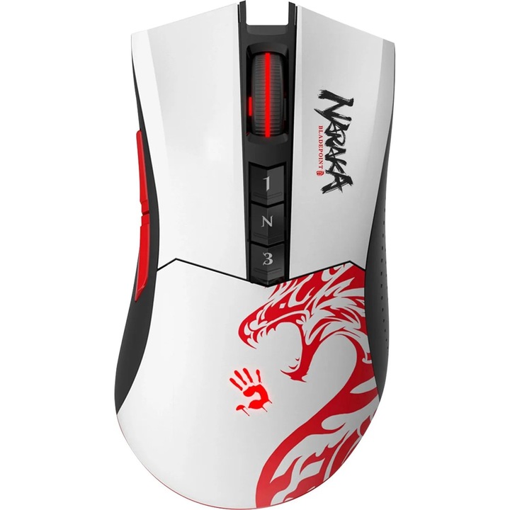 Безжична геймърска мишка A4TECH Bloody R90 Plus Naraka, Черен, Wireless