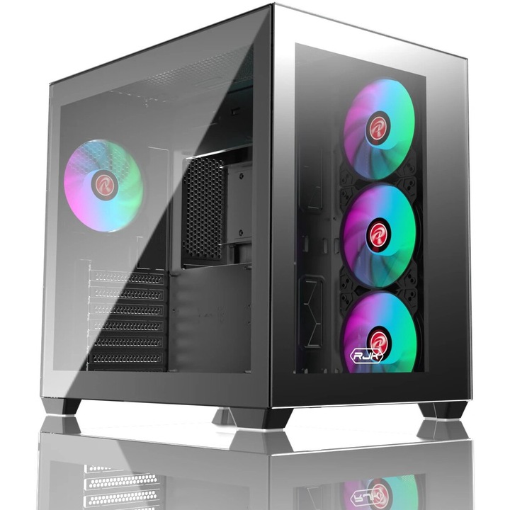 Carcasa RAIJINTEK PAEAN C7 TG4, MiddleTower, ATX, Negru