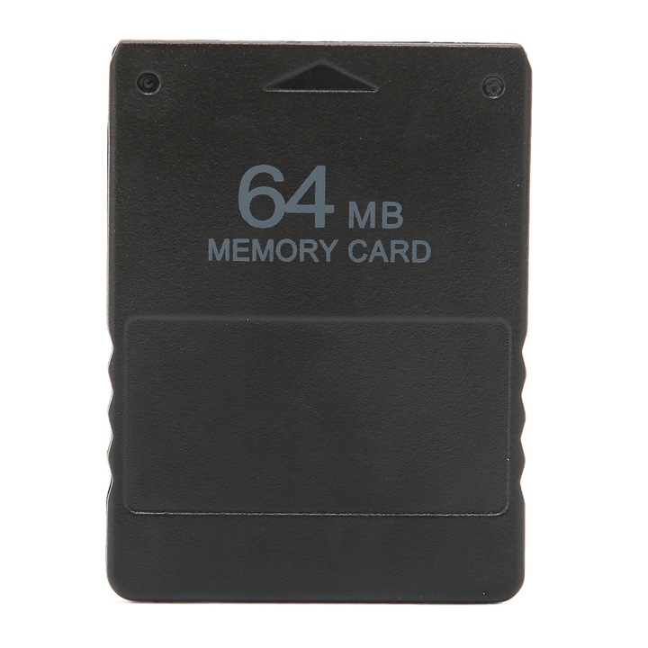 Card de memorie 2 in 1 pentru PS2, Bizaical, negru, ABS, capacitate mare